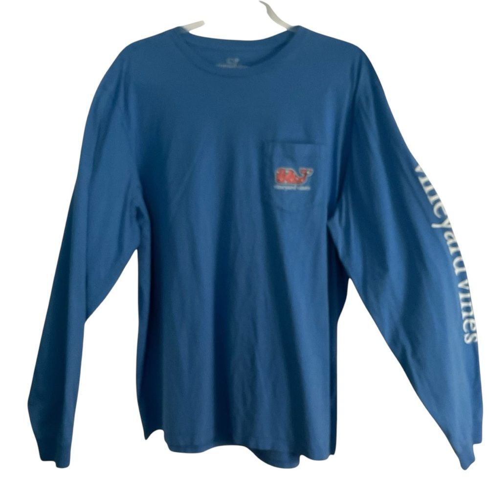 Vineyard Vines Men's Blue Long Sleeve Lacrosse Tee Size XL